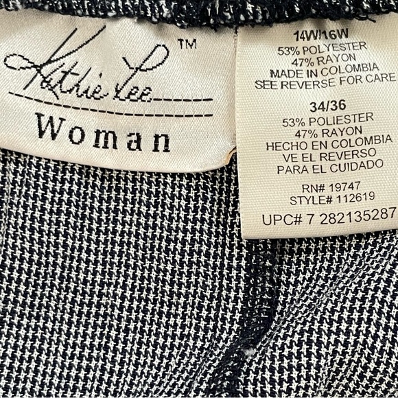 Black and white skirt by Kathie Lee woman size 14 W/16 W - Picture 2 of 6